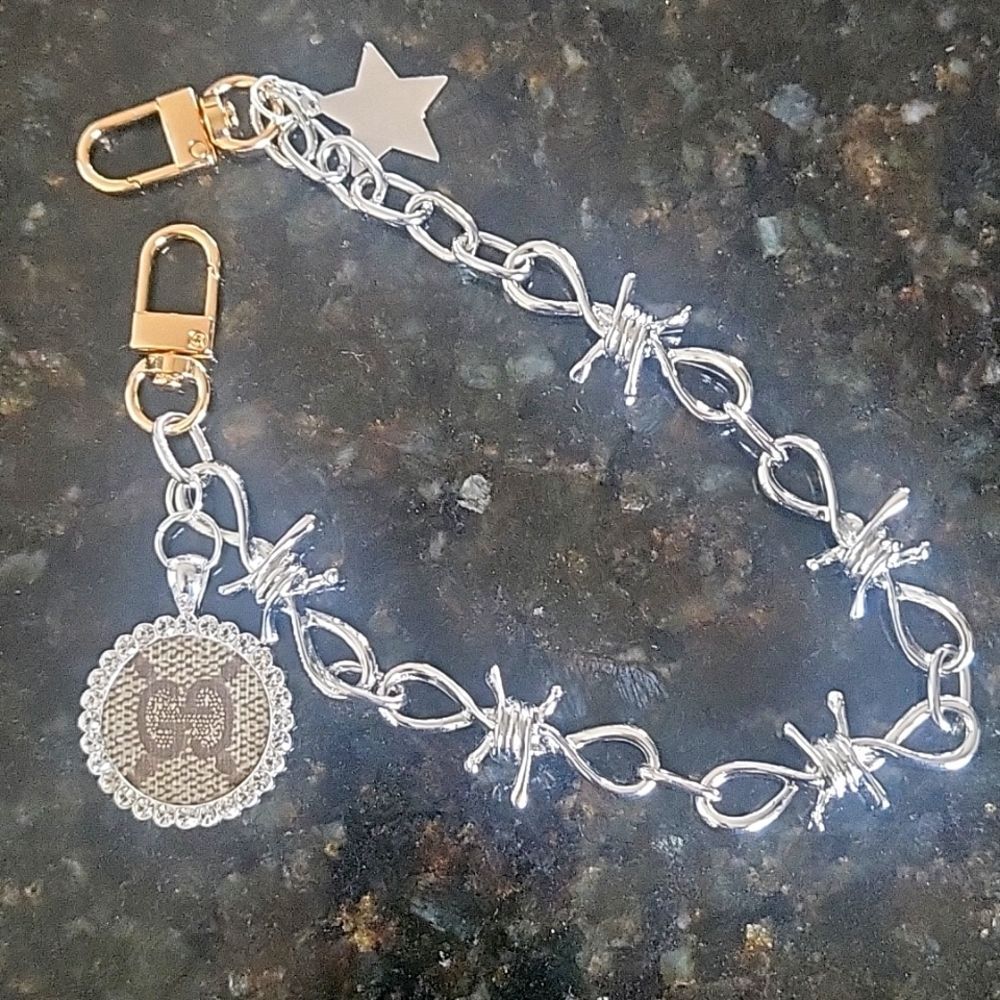 Authentic upcycled Gucci Handbag Charm. Handmade